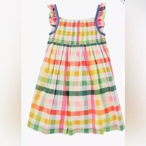 EUC Mini Boden Rainbow Gingham Dress size 11-12Y